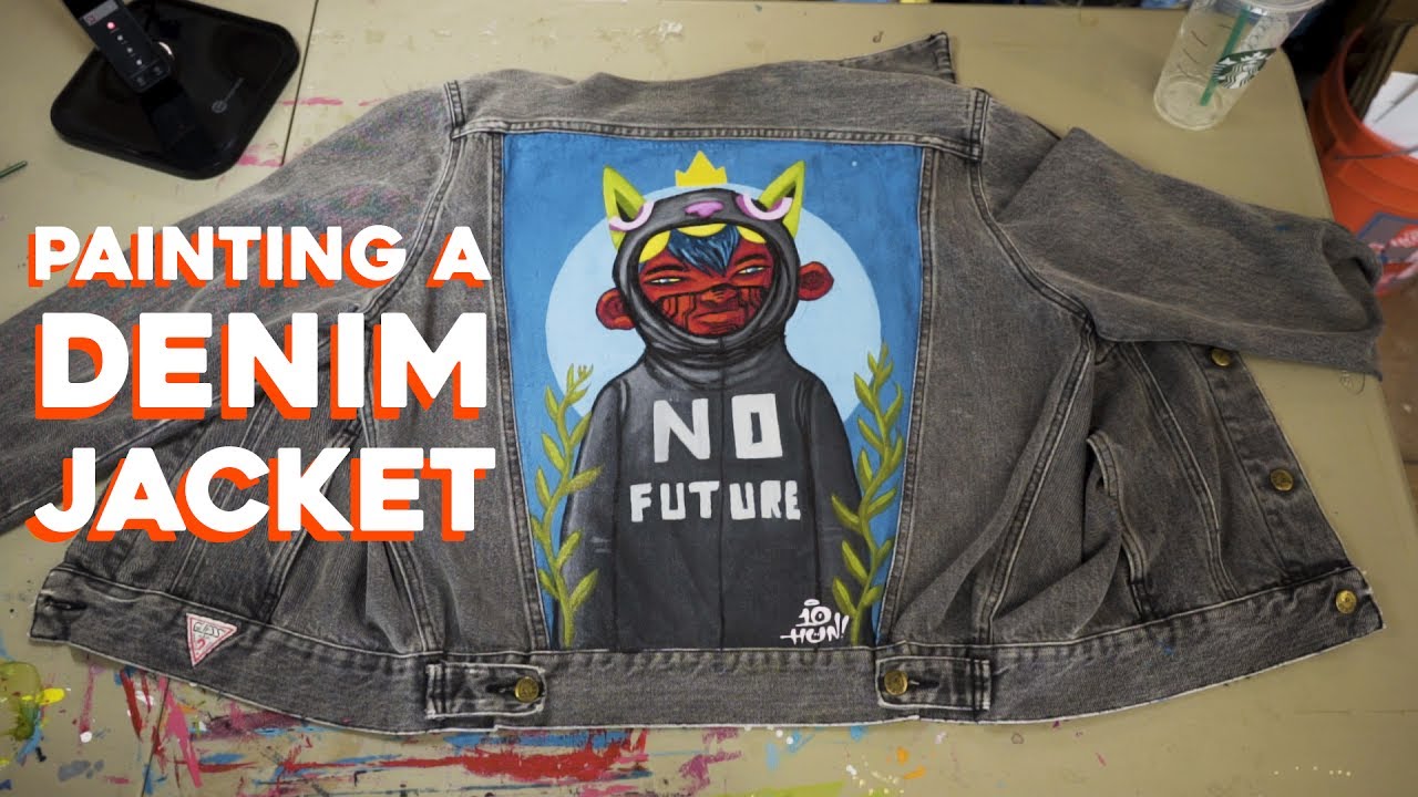 1280x720 Custom Painted Denim Jacket - Painting Denim Jacket