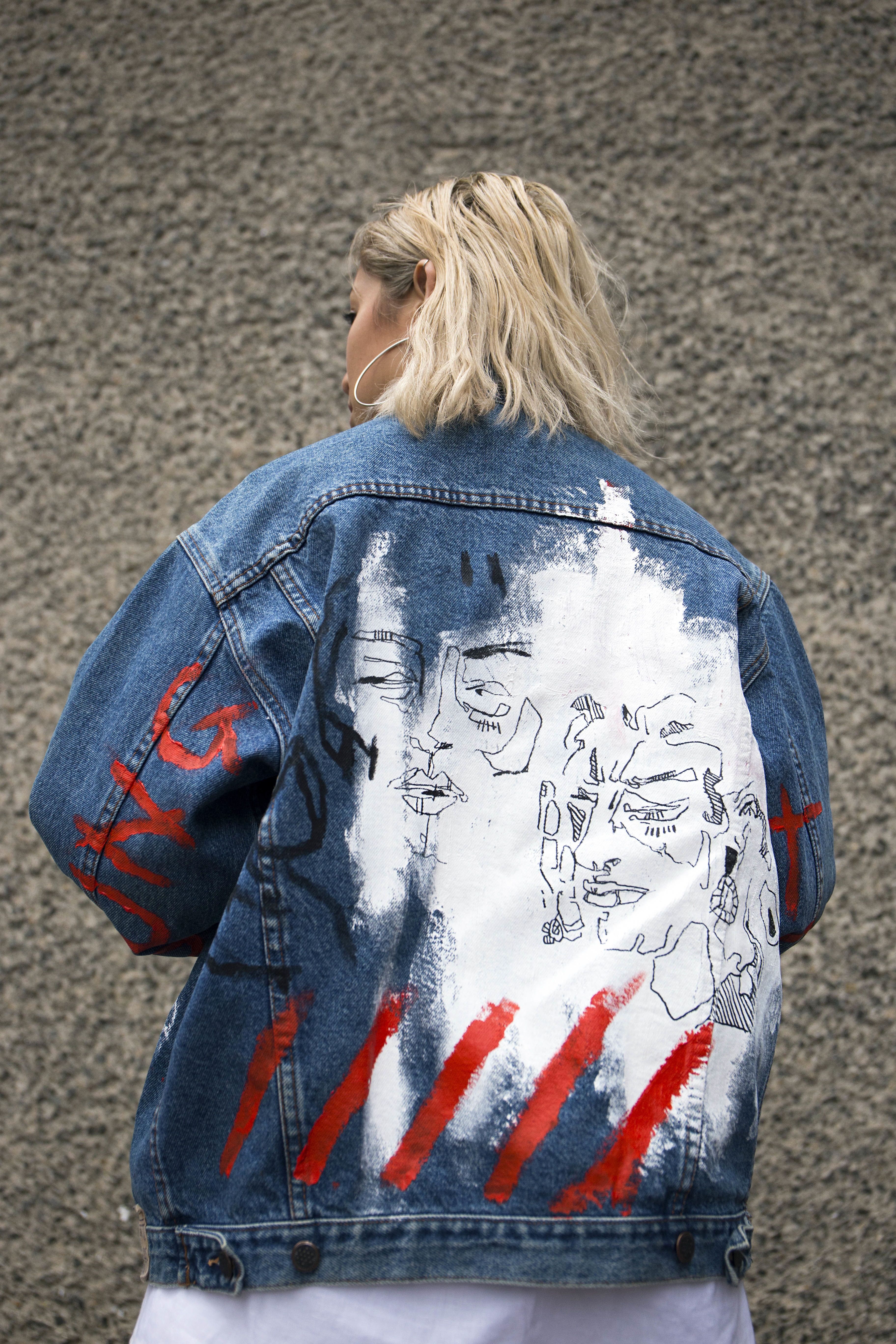 3648x5472 Denim Series Style. Acrylics, Designers And Denim - Painting Denim Jacket