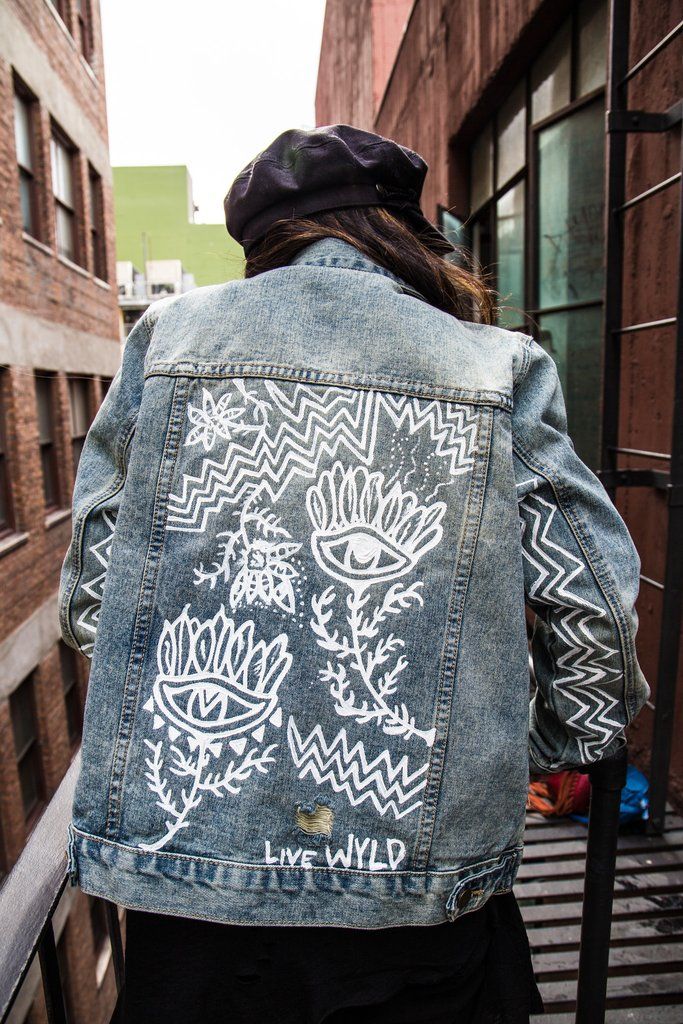 683x1024 Eye See You - Painting Denim Jacket