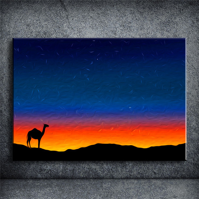 640x640 Hd Picture Oil Painting Desert Camel - Painting Desert