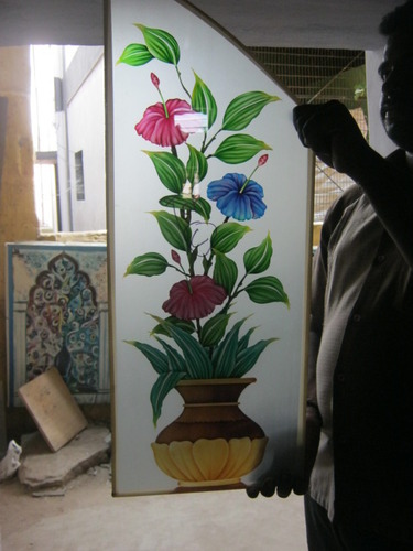 375x500 Flower Glass Painting Designs - Painting Designs