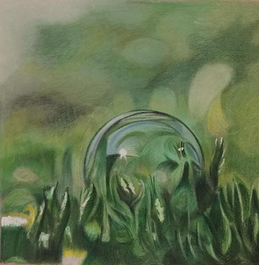 879x900 The Dew Drop Drawing By Krishna Regula - Painting Dew Drops