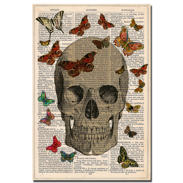 640x640 Steampunk Art Print Wall Poster Vintage Dictionary Book Art Print - Painting Dictionary