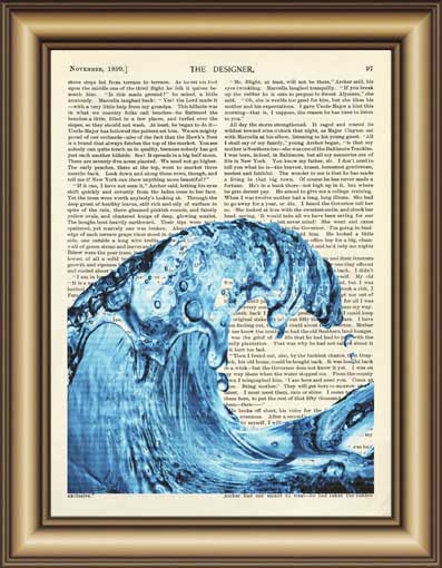 397x510 The Great Wave Off Dictionary Canvas Painting Wall Art Print - Painting Dictionary