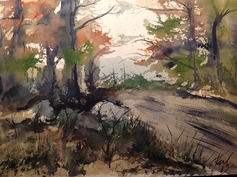 900x672 Dirt Road Painting By Karl Reid - Painting Dirt