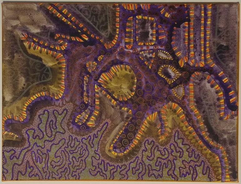 770x587 Saatchi Art In The Dirt Painting By Bright Yellow Lines - Painting Dirt