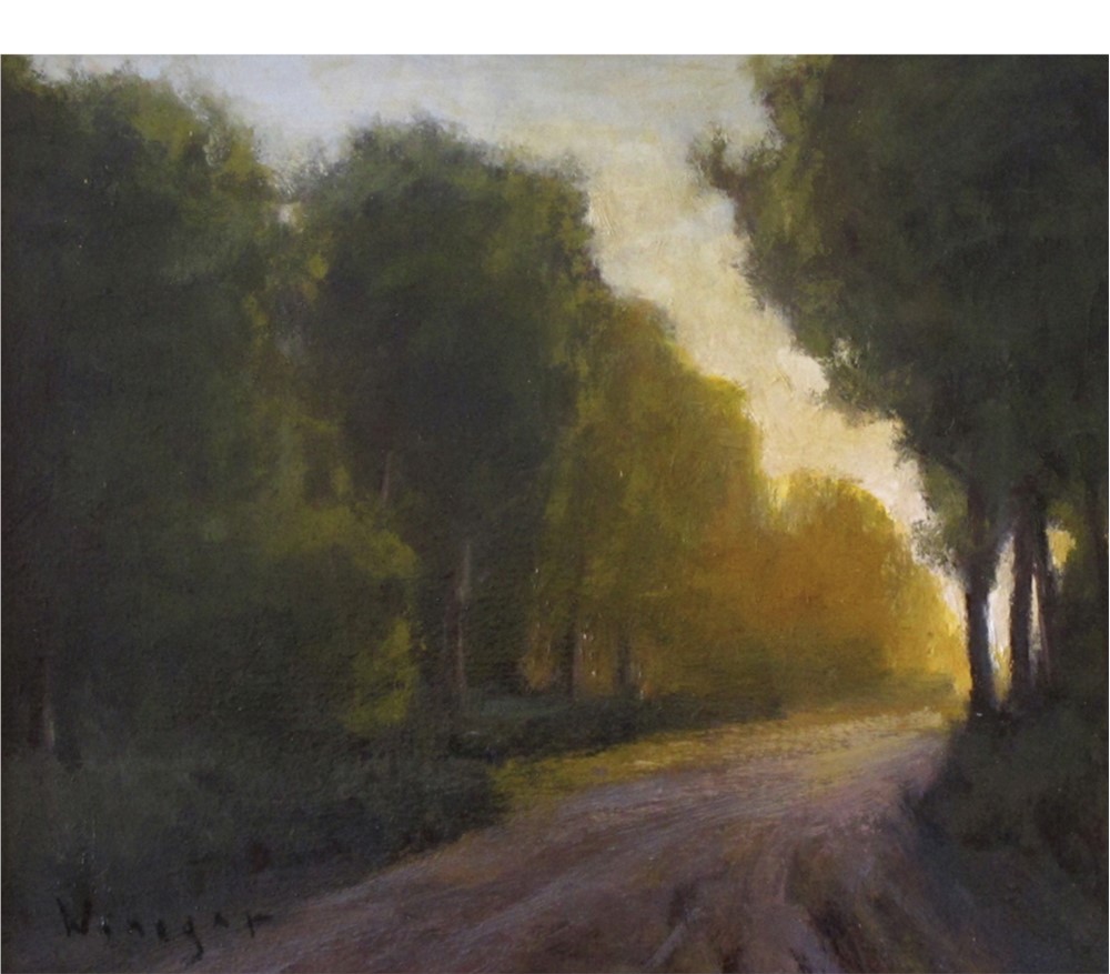 1000x877 Seth Winegar Painting Dirt Road Sundown Oil On Panel - Painting Dirt