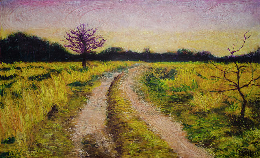 900x547 The Dirt Road Painting By Ron Richard Baviello - Painting Dirt