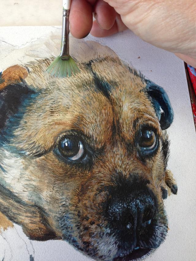 640x853 How To Paint A Dog Portrait - Painting Dog Portraits Acrylic