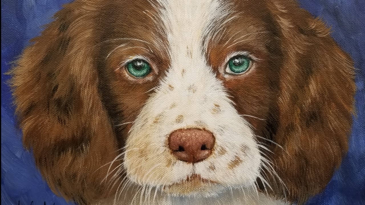 1280x720 How To Paint A Dog Acrylic Painting Tutorial Live - Painting Dogs