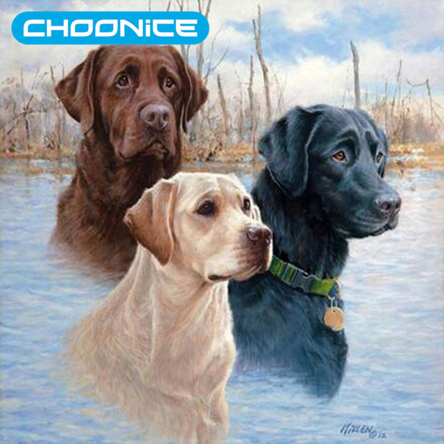 640x640 Diamond Embroidery Animal Dog Painting Rhinestones Chinese Dog - Painting Dogs