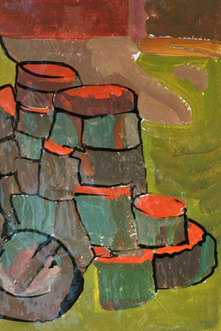 770x1150 Saatchi Art Douglas Fir Stack Painting By Tom Handley - Painting Douglas Fir