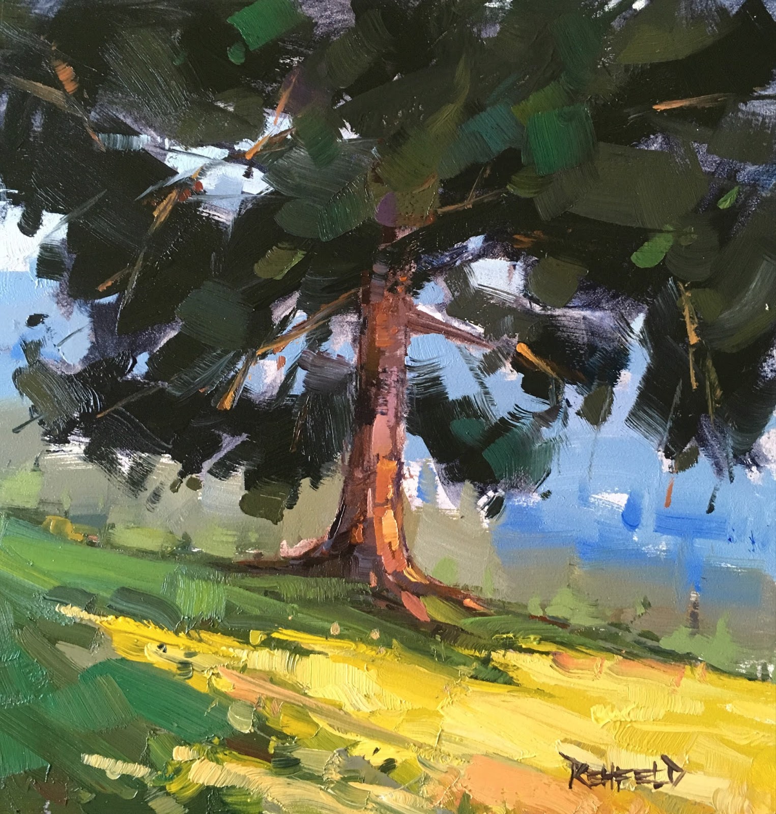 1525x1600 Cathleen Rehfeld Daily Painting - Painting Douglas Fir