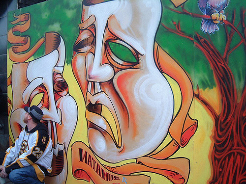 500x375 Drama Masks These Are Symbolic Of The Taproot Theater, - Painting Drama