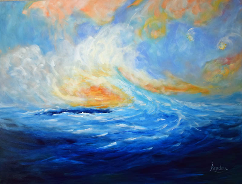 800x606 Daily Painters Of Florida Impressionistic Contemporary Seascape - Painting Dreams