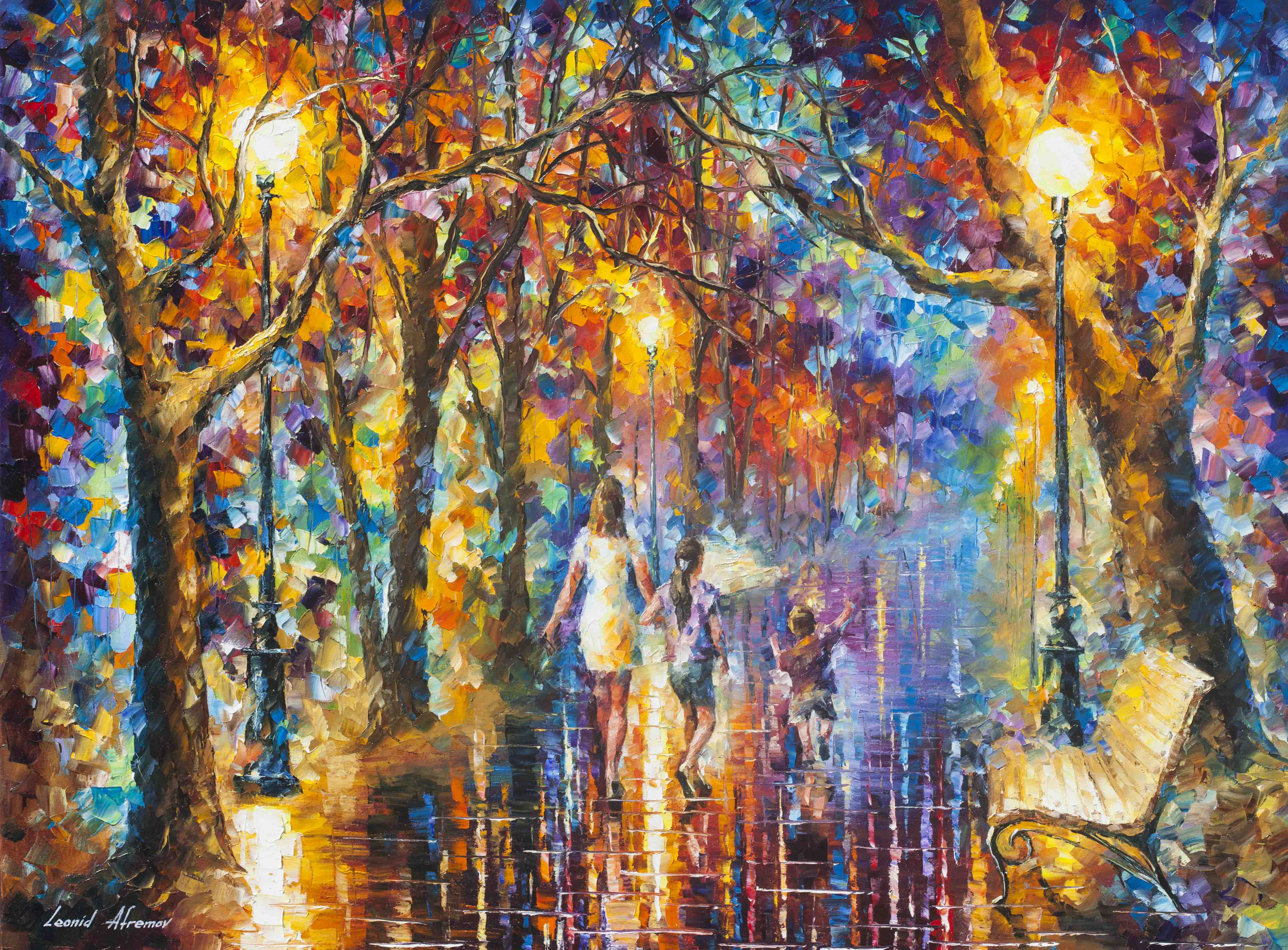 4822x3557 Real Dreams Palette Knife Oil Painting On Canvas By Leonid - Painting Dreams