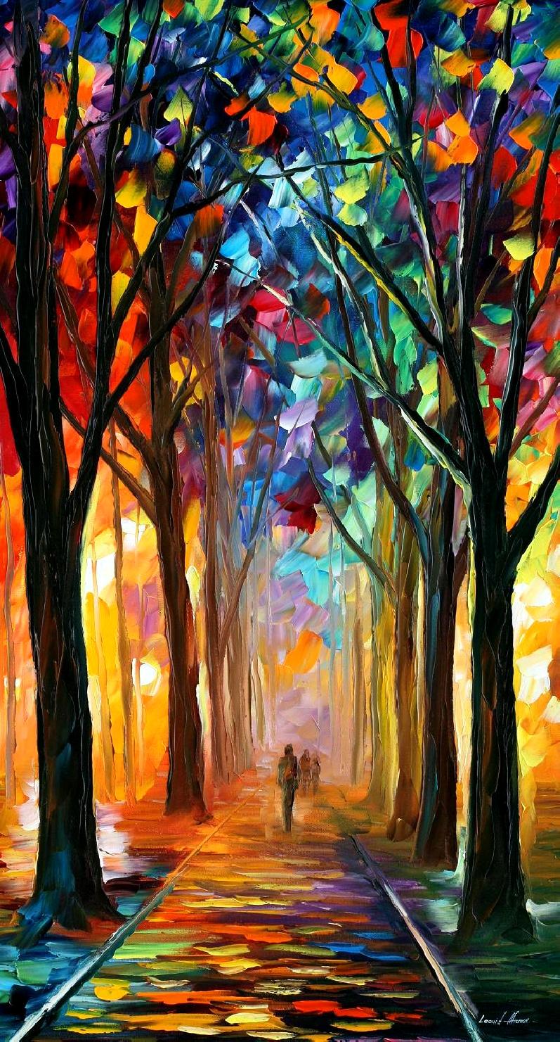 797x1481 Alley Of The Dream Palette Knife Oil Painting On Canvas By - Painting Dreams