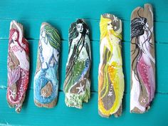 236x177 Painted Driftwood, Beach Decor, Coastal Decor, Nautical, Sailboats - Painting Driftwood Art