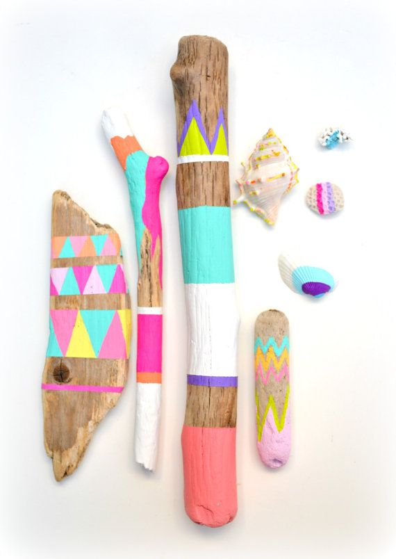570x804 Sticks And Shells Collection - Painting Driftwood Art