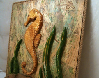 340x270 Driftwood Olive Branch Wall Art Driftwood Art Sea Glass - Painting Driftwood Art