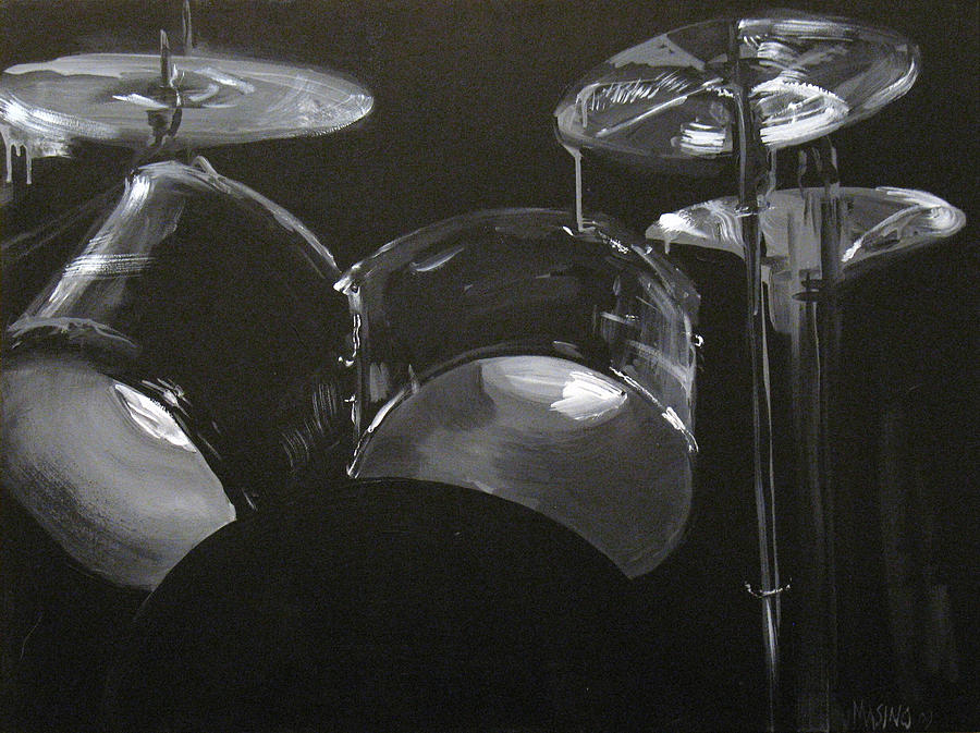 900x673 Drum Painting Painting By Marcia Masino - Painting Drum