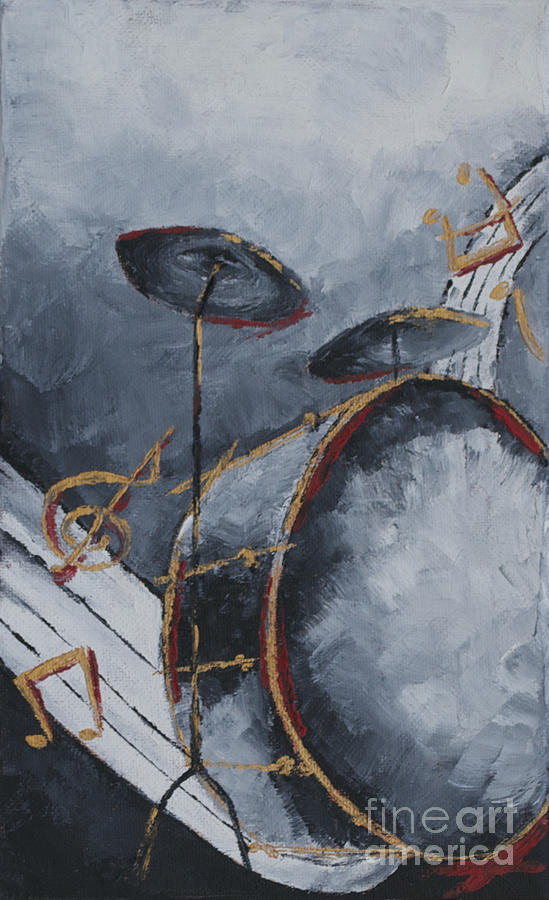 549x900 Drums Painting By Kanchan Mehendale - Painting Drum