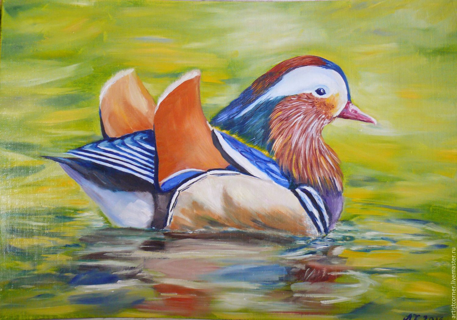 1500x1050 Mandarina Duck. Oil Painting Shop Online On Livemaster - Painting Duck