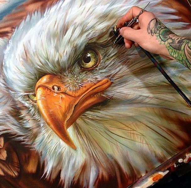 609x598 Eagle Painting By Derek Turcotte - Painting Eagle