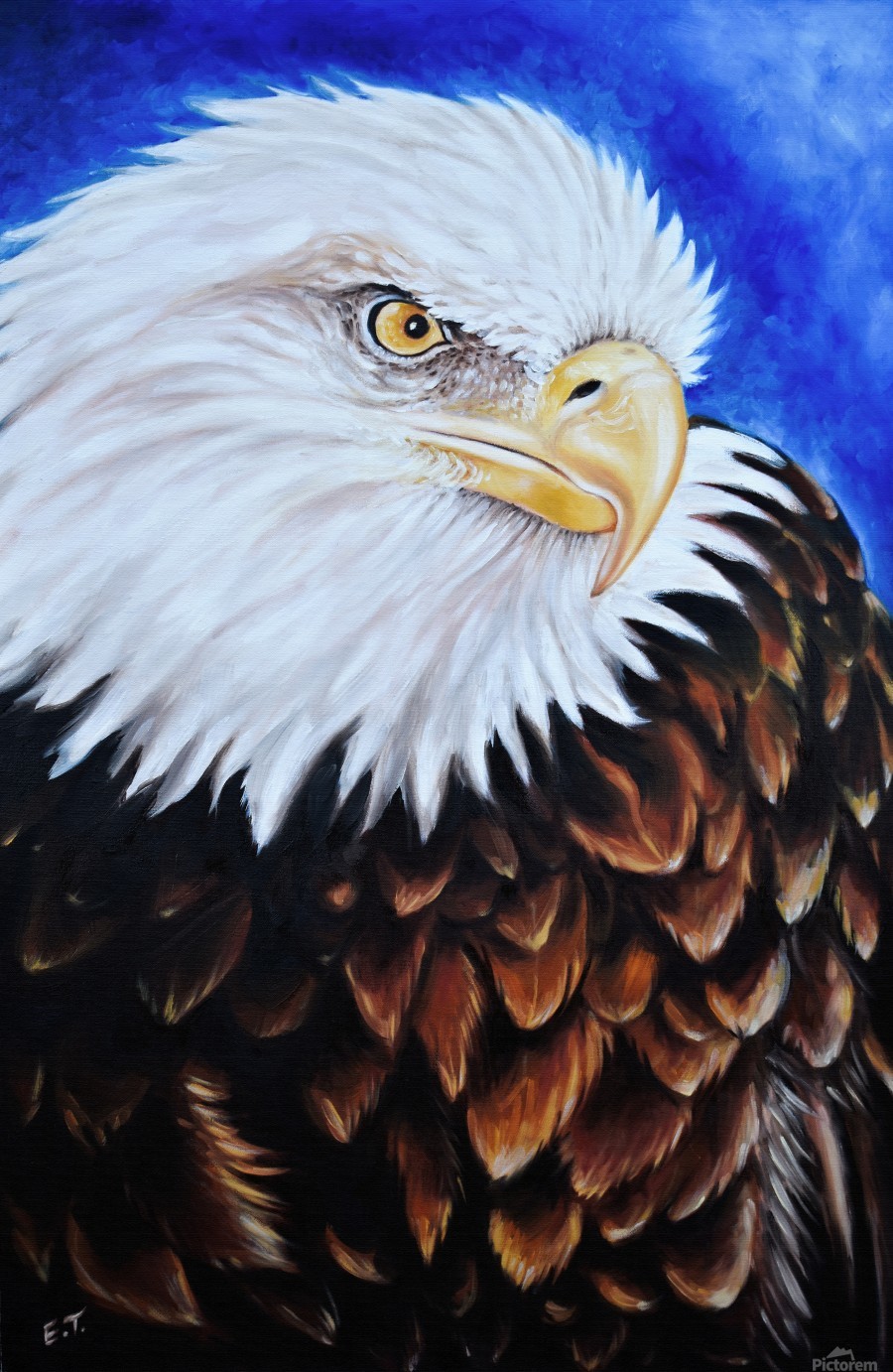 900x1382 Bald Eagle Oil On Canvas Painting - Painting Eagle