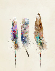 236x300 Eagle Feather Art Fine Art America - Painting Eagle Feathers