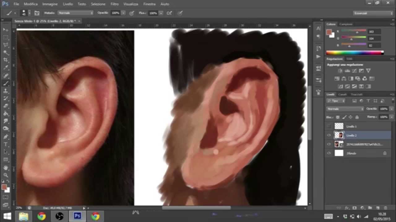 1280x720 Speed Digital Painting Ear - Painting Ear