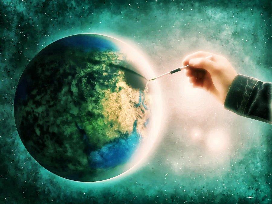 900x675 Painting Earth By Rockerthedragon - Painting Earth