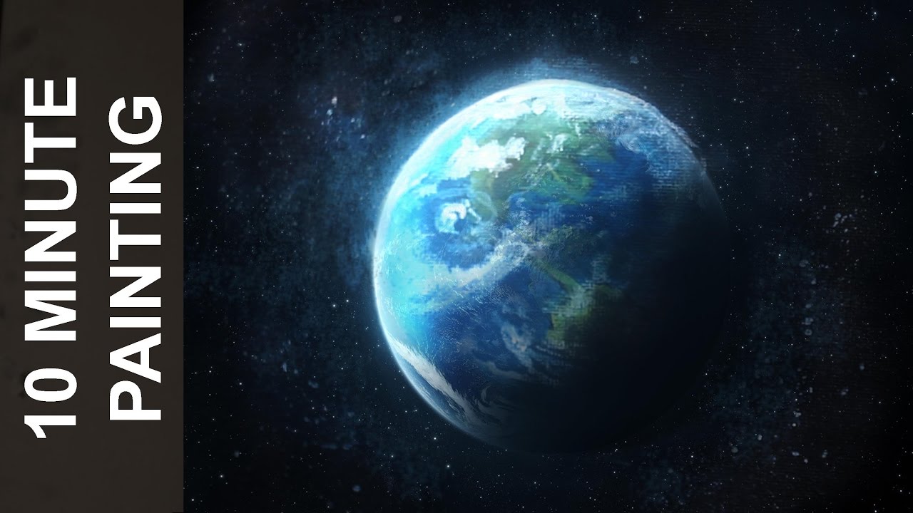 1280x720 Painting The Planet Earth With Acrylics In 10 Minutes! - Painting Earth