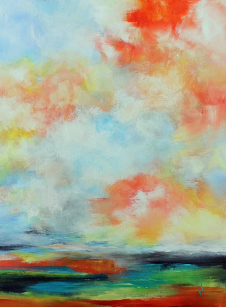 770x1049 Saatchi Art Earth And Sky Painting By Helga Dieckmann - Painting Earth