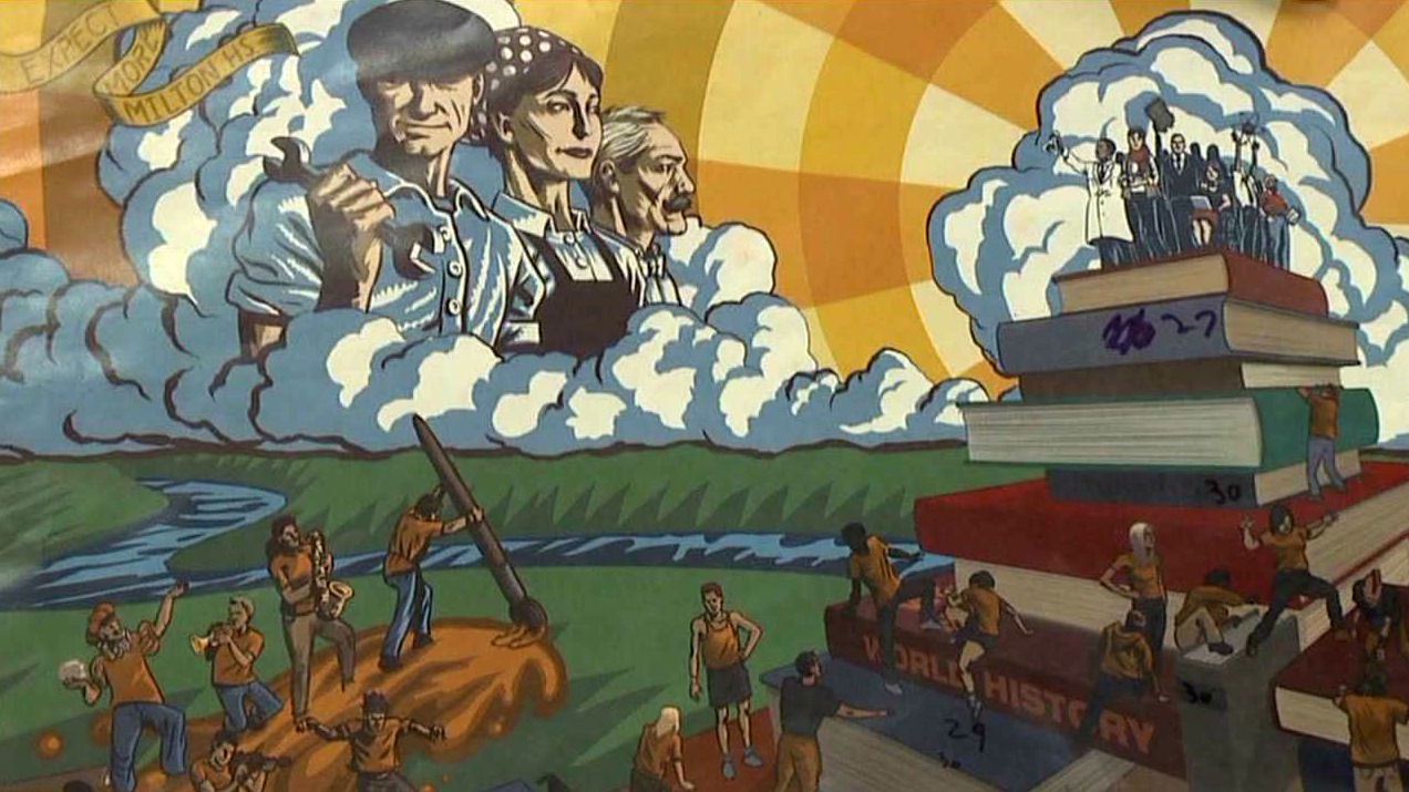 1272x715 Success Through Students Painting High School Mural - Painting Education