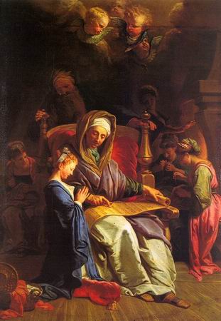 311x450 The Education Of The Virgin Painting, Ajean Baptiste Jouvenet - Painting Education