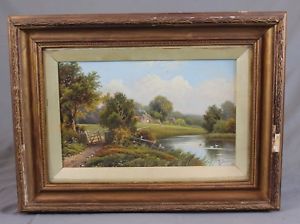 300x224 19th Century Oil Painting English Countryside Robert Robin Fenson - Painting English Countryside