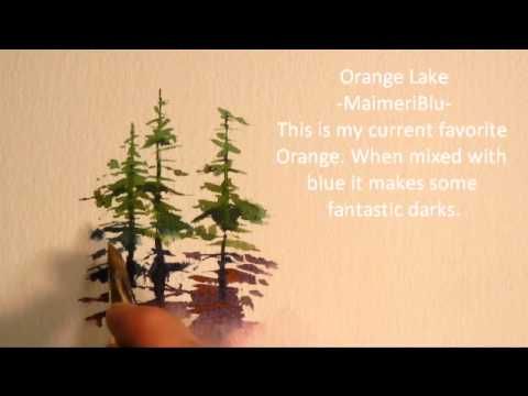 480x360 Painting Evergreen Trees In Watercolor - Painting Evergreen Trees