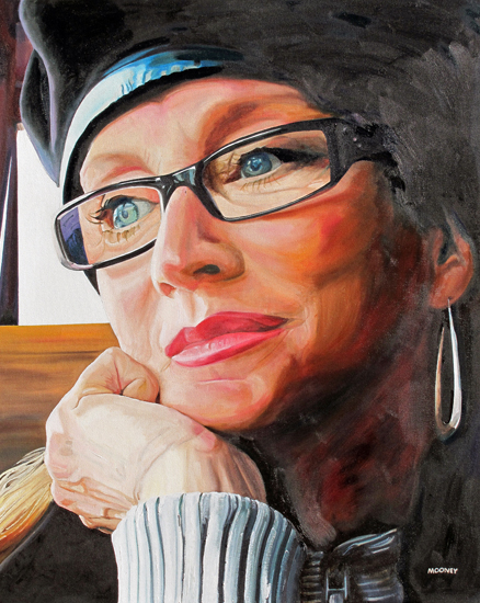 438x550 Christopher B. Mooney Paintings Of Women's Faces - Painting Faces On Canvas