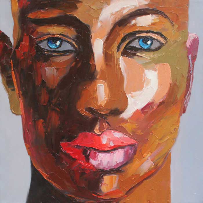 700x700 Human Faces Canvas Wall Art Oil Painting (24 X 24, 3pcs) - Painting Faces On Canvas