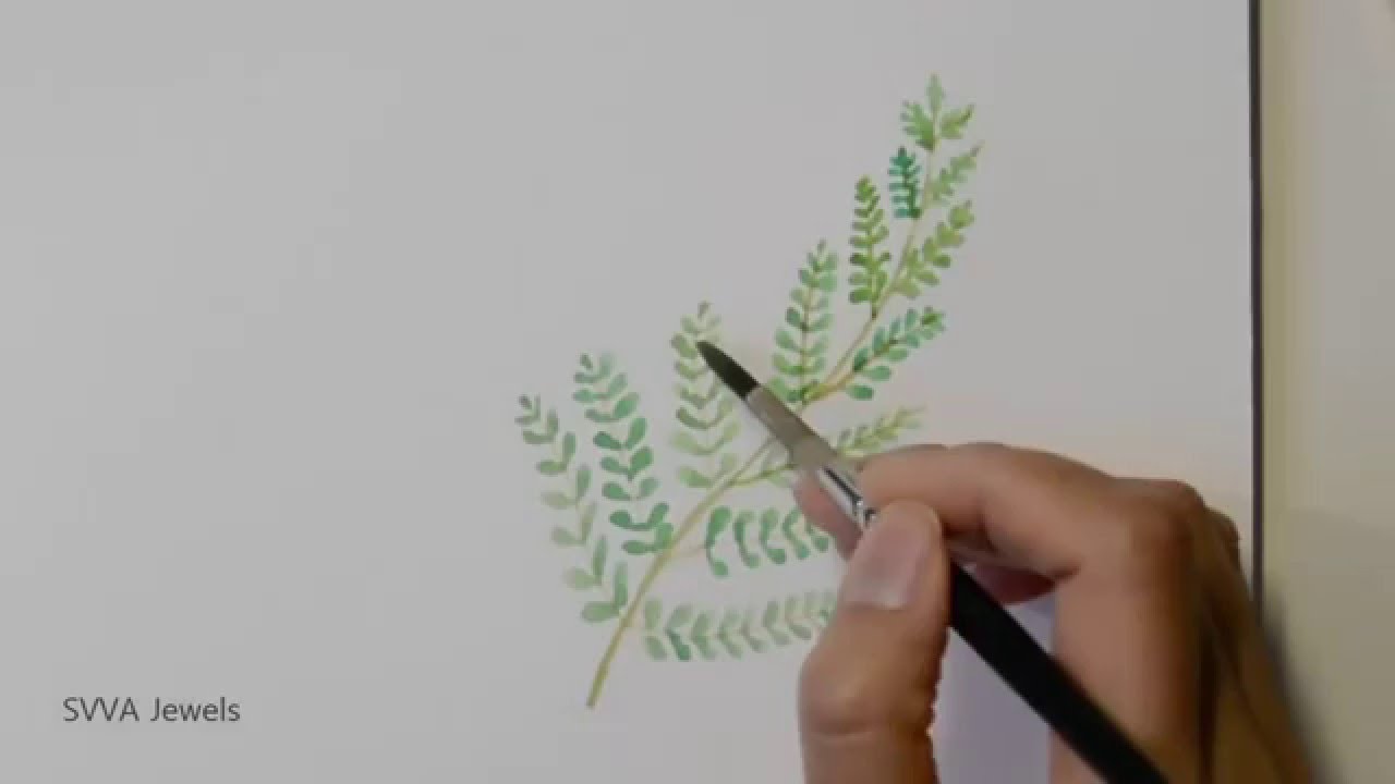 1280x720 How To Paint Fern In Watercolor - Painting Fern