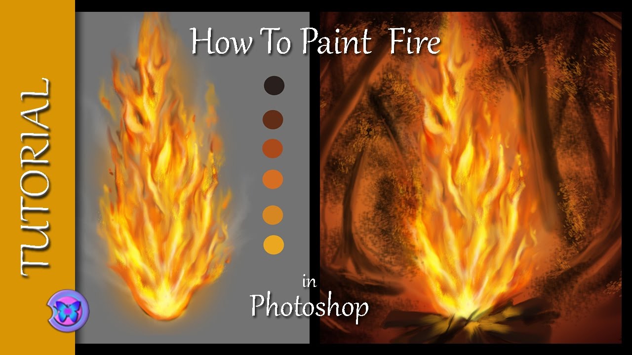 1280x720 How To Paint Fire In Photoshop - Painting Fire