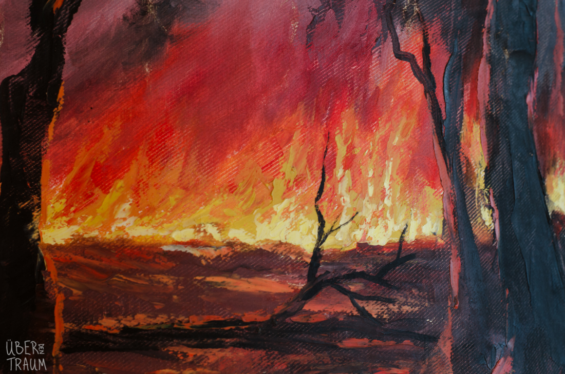 1100x729 70s African Oil Painting - Painting Fire