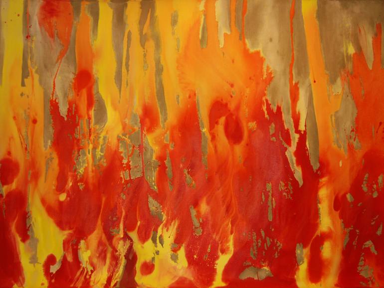 770x578 Saatchi Art Forest Fire Painting By Andrea Allegrone - Painting Fire