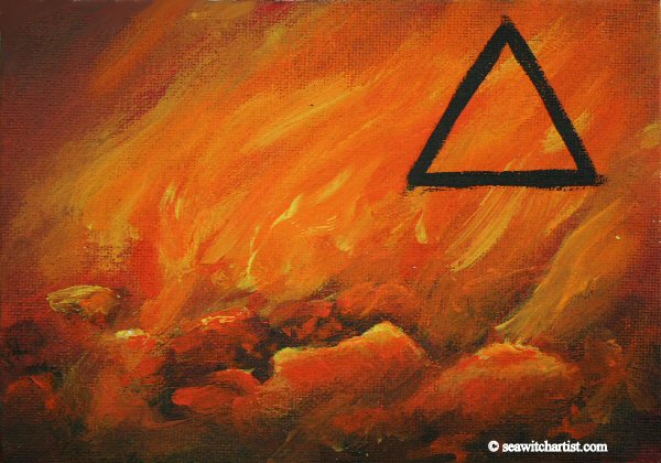 600x420 The Four Elements Symbols - Painting Fire Elemental
