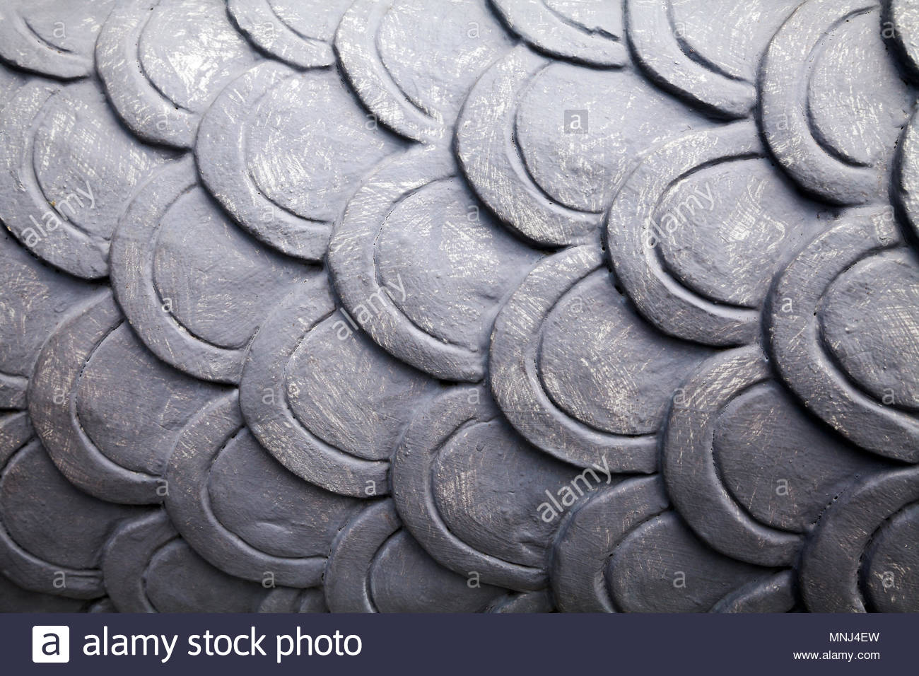 1300x956 Fish Scales Pattern Painted Gray Color Background. Cement Wall - Painting Fish Scales