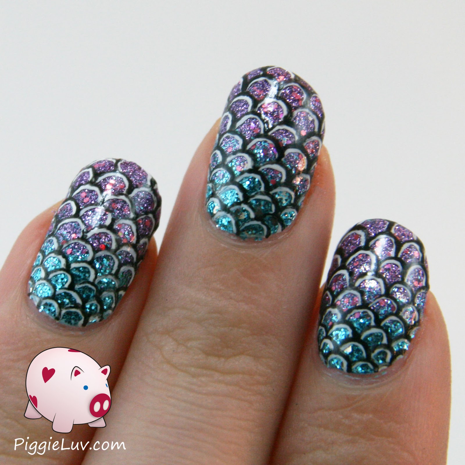 1600x1600 Piggieluv Mermaid Fish Scales Nail Art - Painting Fish Scales