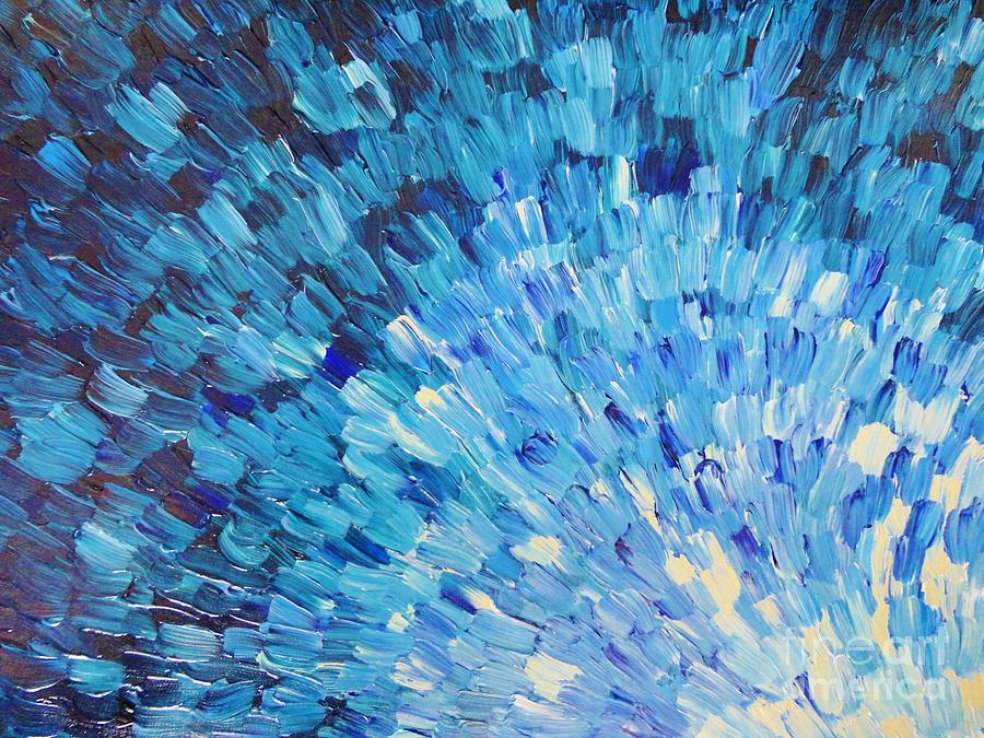 900x675 Sea Scales In Indigo Painting By Julia Di Sano - Painting Fish Scales