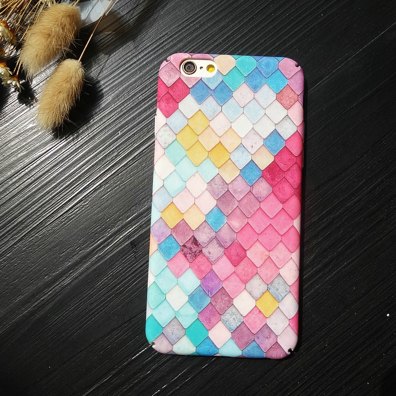 810x810 Boucho Beautiful Scales Back Cover For Iphone 7 Case Rainbow Fish - Painting Fish Scales