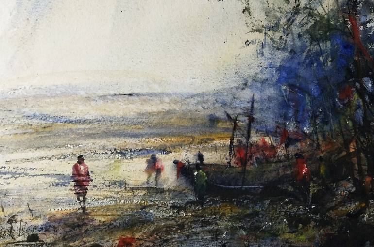 770x510 Saatchi Art Fisherman Painting By Harisadhan Dey - Painting Fisherman